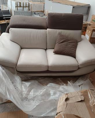 Divano 2 posti comodi in vera pelle