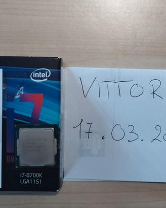 Blocco PC - Intel i7-8700K DDR4 (2x8gb)