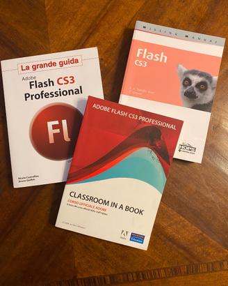 Set 3 Libri Adobe Flash CS3 Professional Senza CD