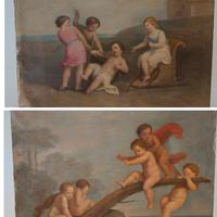 quadri olio su tela XVIII secolo 