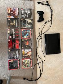 Ps 3 super slim, cavi, 12 giochi, controller orig.
