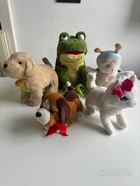 Set 5 peluche cagnolini e altro come nuovi