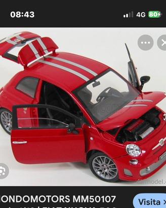 1/24 Abarth 500 Tributo Ferrari + Guscio chiave