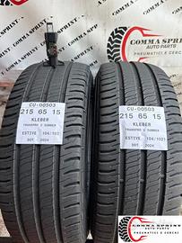 2 PNEUMATICI 215/65 R15C KLEBER ESTIVE 80%