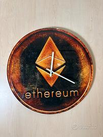 Orologio Ethereum in Vetro - Personalizzabile