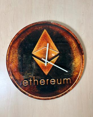 Orologio Ethereum in Vetro - Personalizzabile