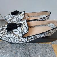 Ballerine slip-on FLORSHEIM bianche/nere