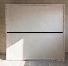letto a castello a scomparsa CLEI laccato bianco