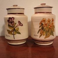Coppia vasi con coperchio ceramica "Deruta"