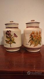 Coppia vasi con coperchio ceramica "Deruta"