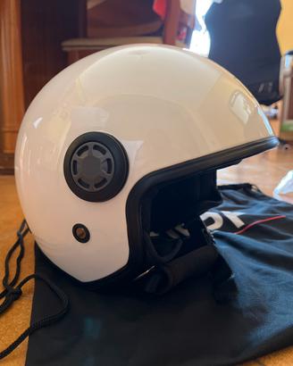 Casco doppia visiera bianco