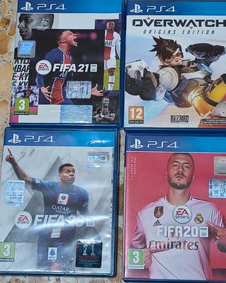 Fifa20, Fifa21, Fifa20, Overwatch  per PS4

