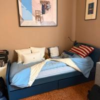 Letto singolo con cassetti contenitore