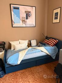 Letto singolo con cassetti contenitore