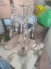 lampadario vintage con cristalli