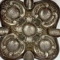 Raro portacenere in argento monete antiche 