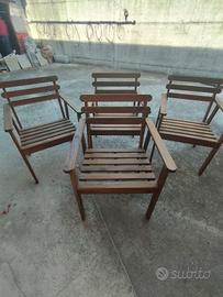 4 sedie/poltroncine Ikea in legno 