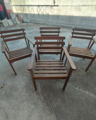 4 sedie/poltroncine Ikea in legno 