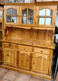 Credenza/Vetrina in pino massello rustico 