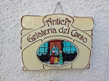 orologio in ceramica "antica gelateria del Corso"