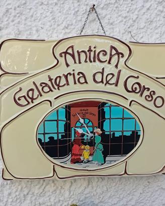 orologio in ceramica "antica gelateria del Corso"