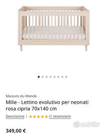 Lettino evolutivo neonati Maison Du Monde 140x70