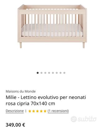 Lettino evolutivo neonati Maison Du Monde 140x70