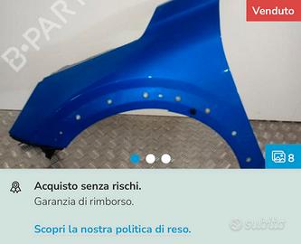 Parafango anteriore sx peugeot 208 gt ORIGINALE