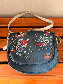 Borsa Desigual Denim Flowers Varsovia