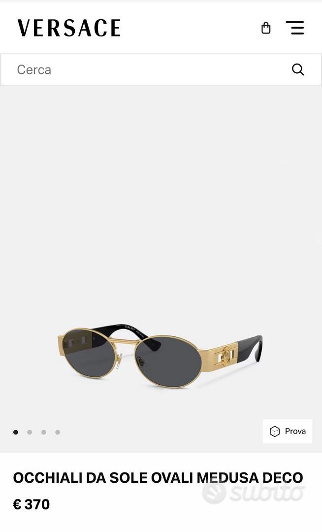 VERSACE OCCHIALI DA SOLE OVALI MEDUSA DECO Abbigliamento e