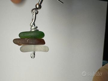 Set bracciale e orecchini  in vetro