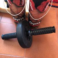 Ruota allenamento muscoli + cavigliere e polsini