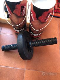 Ruota allenamento muscoli + cavigliere e polsini