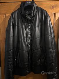 GIACCA NERA UOMO ARMANI JEANS IN SIMILPELLE
