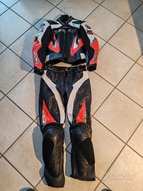 tuta moto da donna in pelle divisibile