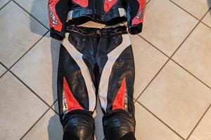 tuta moto da donna in pelle divisibile