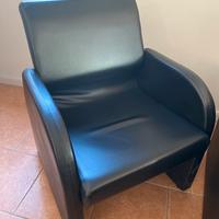 N 5 poltrone ufficio nere pelle