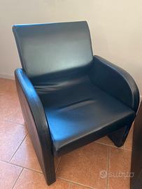 N 5 poltrone ufficio nere pelle