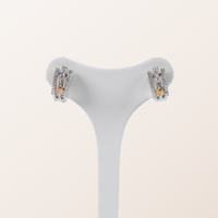 Orecchini cerchi in oro e diamanti