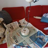 Lampadario tondo vetro