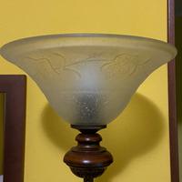 Piantana ferro battuto e vetro - 1,83 cm circa