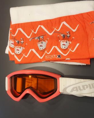 maschera sci + scaldacollo kinder