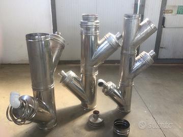 Canne fumarie in acciaio inox da 250 e 300 mm