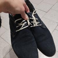 Scarpe uomo velluto blu Terrablu 40