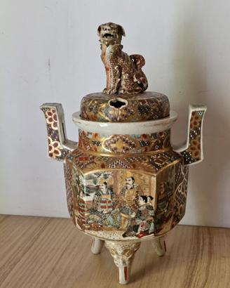 Bruciatore incenso Koro Satsuma periodo Meji 25