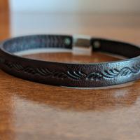 Bracciale in pelle marrone