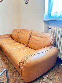 Divano in pelle m 2,10 Piumotto 3 posti