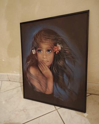 Quadro Vintage "Bimba con Lacrima" 👁️✨
