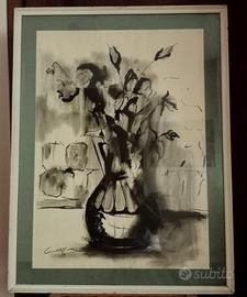 Vaso di fiori in bianco-nero (1974) - monocolore a