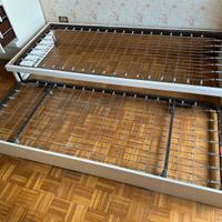 Struttura letto doppio estraibile salvaspazio